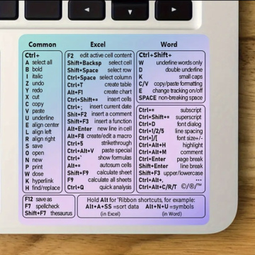 Shortcut Keyboard Sticker 
