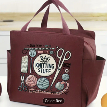 Knitting-Themed Bag